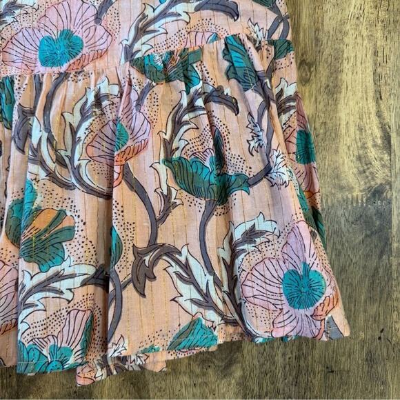 Lola Australia Women's April Floral Bohemian Button-Front Long Sleeve Dress Sz L - Picture 5 of 8